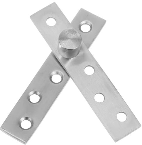 NIYANGLE 1 Set Cerniera Della Porta Girevole Cerniere Nere Cerniera Della Porta a Bilico Cerniere Per Porte Con Ad Incasso Fessura Delle Silver Acciaio Inossidabile