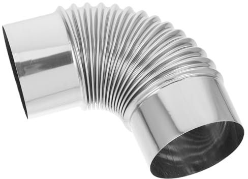 Kisangel Tuyau De Poêle en Acier Inoxydable Coude À 90 Degrés pour Cheminée De Poêle À Bois Design Esthétique Et Facile À Installer