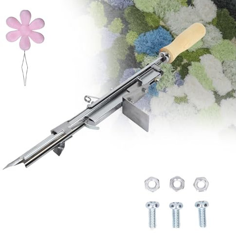 Pistolet à tapis manuel - Machine de bricolage facile à utiliser pour les débutants - Idéal pour les tapis à poils coupés - Outil pratique pour les projets de maison - Fonctionnement simple pour les