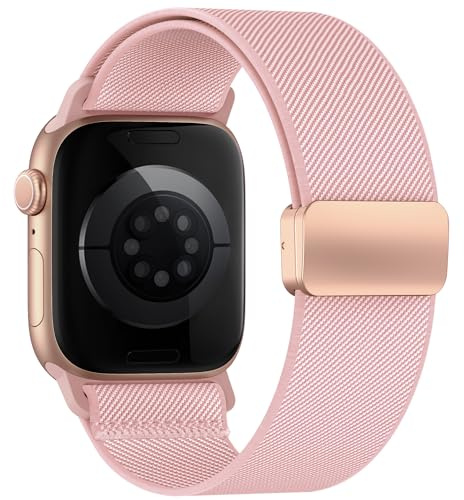 Armband kompatibla med Apple Watch 49 mm 46 mm 45 mm 44 mm 42 mm 41 mm 40 mm 38 mm herr dam, andas elasticitet nylon elastiska remmar för iWatch Seriers 11 10 9 8 7 6 5 4 3 2 1 SE Ultra 3 2 1
