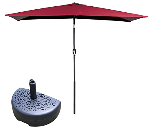Sombrilla de pared de 2 m con manivela, ideal para pequeños jardines, balcones, porches y ventanas, elegante parasol para exteriores para máxima protección UV