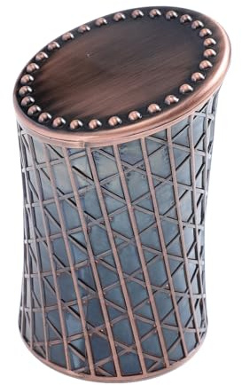 FOMIYES Vaso de Dados Retro de Abs Color Cobre, Accesorio Portátil y Ligero para Juegos de Mesa, Fiestas y Entretenimiento, Cubilete Decorativo para Dados y Accesorios de Reunión