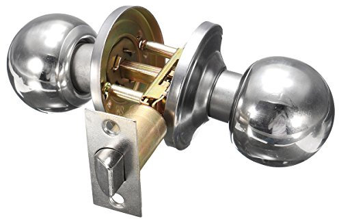TuToy Stainless Steel Bathroom Door Lock Cylinder Round Knob Door Handle For 25Mm-45Mm Door