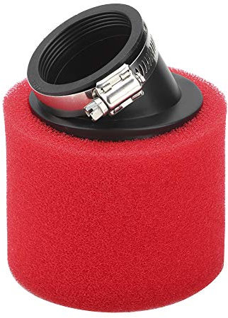 Filtro aria moto, filtro aria ad alte prestazioni per moto cross dirt bike ATV Quad rosso 48mm/1.89in(Bevel)