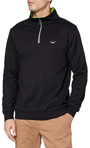 Trigema Herren Sweatshirt mit Kragen und Reißverschluss