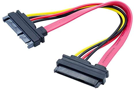 NFHK SFF-8482 SAS 29-Pin-zu-SATA-22-Pin-Festplatten-RAID-Verlängerungskabel mit 15-Pin-SATA-Stromanschluss