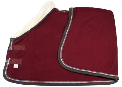 WAGNER Fleece svettfilt med pälskrage (bordeaux, 125)