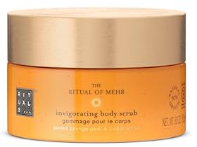 RITUALS Body Scrub The Ritual of Mehr – Körperpeeling mit Aroma von süßer Orange und Zedernholz – 92,6% Inhaltsstoffe natürlichen Ursprungs – 300 g