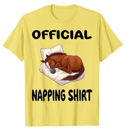 Horse Animal Riding Pajamas Nightgown Official Napping T-Shirt