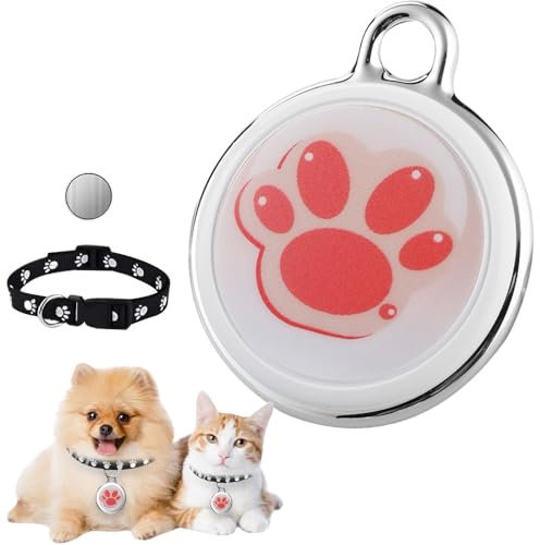AVCXEC Mini GPS Katze Tracker/Hund Tracker, Tractive GPS Katze Tracker mit Halsband, Wasserdicht Haustier Tracker für Katzen und Hund, Hund Tracker ohne monatliche Gebühren