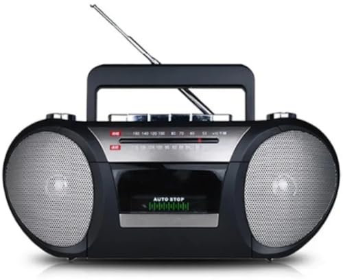 Bärbar Kassettbandspelare FM AM Två Band Radio Spela Spela in Dubbla högtalare Ljud AC DC Dual Mode Högtalare Recorder Maskin