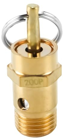 Nicear 1/4 BSP säkerhetsventil 145PSI 10BAR Mässing luftkompressor tryckavlastningsventil 12,5 mm 2-vägs backventil för industriella pneumatiska system
