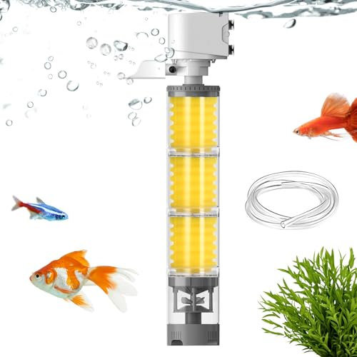 Filtro per acquario, filtro aeratore interno per tartarughe, silenzioso, potente aeratore multistadio per laghetto di tartarughe Betta gamberetti