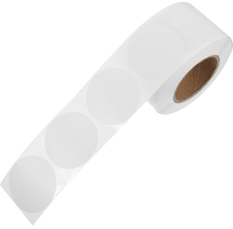 Healeved Etiquetas Térmicas Adhesivas Redondas 38 MM X 500 Unidades Papel Autoadhesivo Resistente y Multiusos para Etiquetas de Envío Precio y Dirección