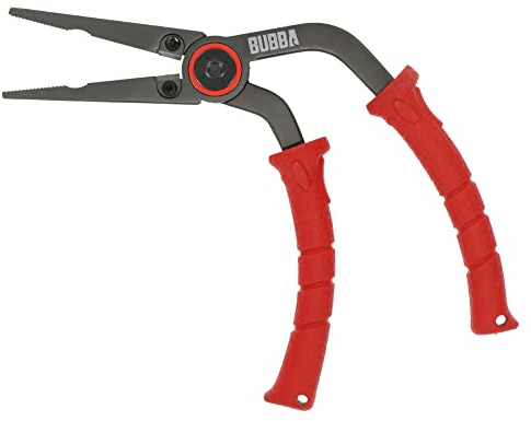 BUBBA 8.5 Pistol Grip Stainless Steel Pliers, Spring Loaded with Crimping Tool and Anvil Cutter, Lanyard Hold and Sheath