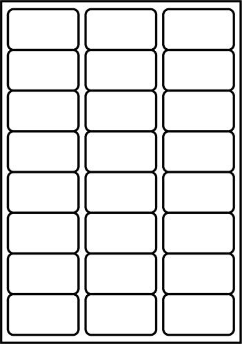 SmithPackaging A4 självhäftande adressetiketter, 24 etiketter per ark, 100 ark, 63,5 x 33,9 mm 2400 etiketter