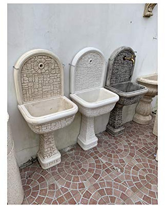 FONTANA A MURO IN CEMENTO BIANCO MODELLO MATERA - FANULI MANUFATTI IN CEMENTO