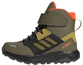 adidas Unisex niños Terrex Trailmaker High COLD.RDY Hiking Shoes, Focus Olive/Pulse Olive/Orange, 39 1/3 EU