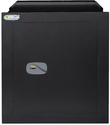Yale Y3200630 Coffre-fort mural certifié, serrure à clé double carte 8 leviers, verrous anti-coupures 22 mm, porte acier 5 mm, corps renforcé au manganèse pour haute sécurité