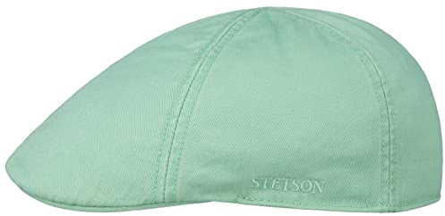 Stetson Texas Cotton Flat Cap with UV Protection 40+ - Cotton Peaked Ivy Cap - Solid-Color Cap for Spring/Summer Mint Green XL (60-61 cm)