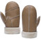 MGGMOKAY Herren Lammfell Shearling Fäustlinge Warme Lederhandschuhe,Kamel,L
