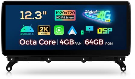 XTRONS 12.3 Inch Android 14 Car Stereo for BMW X3 F25 (2011-2013) CIC System, IPS Touch Screen 4+64GB Global 4G Car Radio GPS Navigation Support Wireless Car Play Android Auto