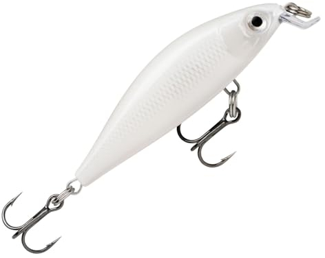 Rapala, X-Light Minnow Angelköder, Größe: 5cm/4g, sinkender Süßwasserköder, Schwimmtiefe: 0,6-0,9m, Angelgerät aus Kunststoff, Perlweiß PW