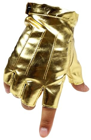 Handschuhe Ohne Finger Fingerlose Handschuhe Handschuhe ohne Finger Winter Warme Strickhandschuhe Arbeiten Camping Wandern Fingerlose Handschuhe Fingerless Gloves Winter Gloves PU (Gold, One Size)