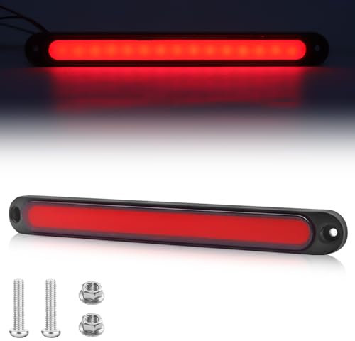 Biqiure 1PC Tercera Luz de Freno 12V con Alta/Baja Luminosidad - Barra de luz Trasera de Freno de Remolque Universales para Caravanas, Camiones, SUV