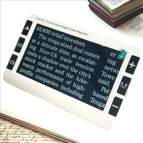 Lente D'ingrandimento Digitale Per Ausilio Alla Lettura Elettronica, Ausilio Visivo Elettronico Portatile Da 7 Pollici, Riduzione O Ingrandimento 2X~32X, 5 Milioni Di Pixel Alti E 19 Modalità Colore