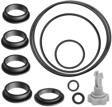 Kit de Reparación de Válvula de Descarga de Aire y Juntas Tóricas en L para Intex Sand, Kit de reemplazo de juntas de bomba de piscina - Accesorios de bomba de piscina (Gris)