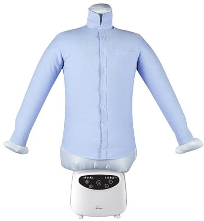 Ardes ARMST02D Stira Camicie Automatico BLOWY D Manichino Asciugatura e Stiratura Magliette, Camicette, Ferro da Stiro Verticale 2 in 1 Asciuga Senza Pieghe con 4 Clip Peso, Timer e Display Digitale