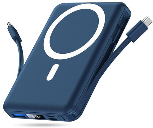 Yiisonger Power Bank Magnético 10000mAh, para Magsafe Powerbank Bateria Externa Carga Rapida, Cargador Portátil Inalámbrico Pantalla LED USB-C para iPhone 17/16/15/14/13/12/Pro/Pro MAX