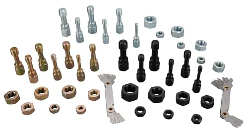 Performance Tool W8660 42 pc. Master Thread Restorer Kit: Includes Metric/SAE UNC/UNF Discs, Tap Dies, and Thread Gauges to Restore Stripped or Damaged Nuts and Bolts