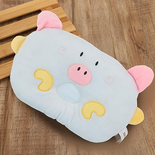 Taidda Oreiller en Forme d'animal, Mignon Cochon de Dessin animé, Protection de la Colonne Cervicale, pour Chat et Chien Dormant, Rose/Jaune/Bleu, 11.8 à 12 Pouces, Fournitures pour Animaux de (Blue)