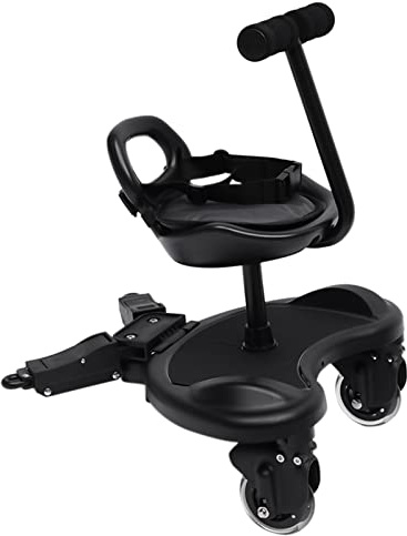 CHUOZI Universal 2-in-1 Stroller Board with Detachable Seat,Buggy Suitable for 2 to 6 Years 25 Kg Maximum Load,Toddler Attachment Step Stand Ride-On Pedal