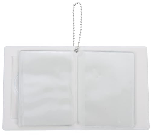 FENICAL Album Photo Petit Format 32 Photos 3 Pouces Pochettes Transparentes Légères en Pvc et Pendentif Cœur, pour Femmes et Garçon et Filles