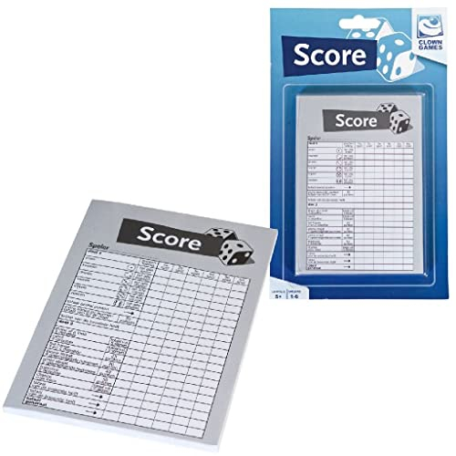 Clown Games 0647003 Würfelspiel Scorekarte, Weiß
