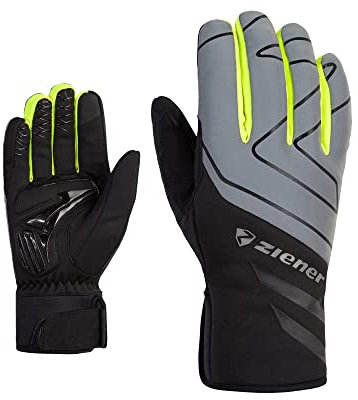 Ziener Unisex DALY Fahrradhandschuhe, Winter |wasserdicht, Soft-Shell, gepolstert, Black.Poison Yellow, 7,5