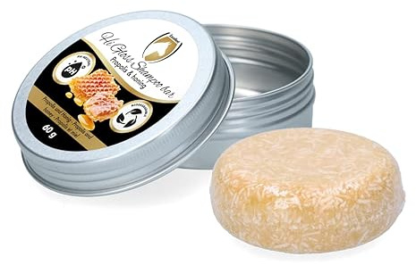 Solid-schampo för hästar med balsam Holland (doft Propolis) 80 tvättar, naturlig doftande tvål för päls mansvans mild delar, pH-neutral rengöring, dermatologiskt testad
