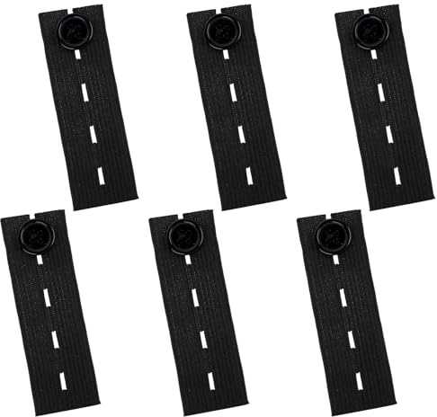 Elastic Button Extenders, 6 PCS Adjustable Maternity Pants Extender Waist Tightener Adjustable Belly Bands Comfy Waistband Waistband Extension for Pregnancy Women Men Trousers Jeans
