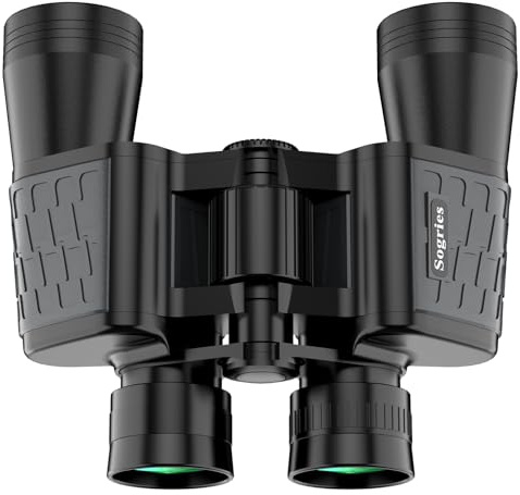 10x50 HD-Fernglas für Erwachsene. Leistungsstarkes, wasserdichtes und kompaktes Fernglas für Vogelbeobachtung, Jagd, Reisen – Sicht bei schwachem Licht, Rutschfester Griff, langlebige Optik