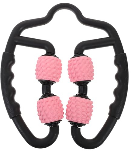 BAZEITFLOW Bâton de Massage Relaxant Musculaire Rose Rouleau de Fitness pour Jambes et Bras Massage Doux et Confortable Outil de Bien-Soulager Muscles Tendus et Douleurs Articulaires
