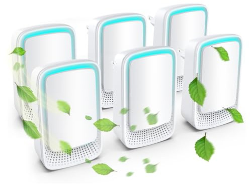Purificateur d'Air, Dayear Mini Générateur d'ion Négatif Plug-in Negative Ion Purifier Purificateur Ioniseur d'Air pour Chambre/Maison/Salon/Chambre d’Animaux, Purifier les Odeurs (6 Pcs)
