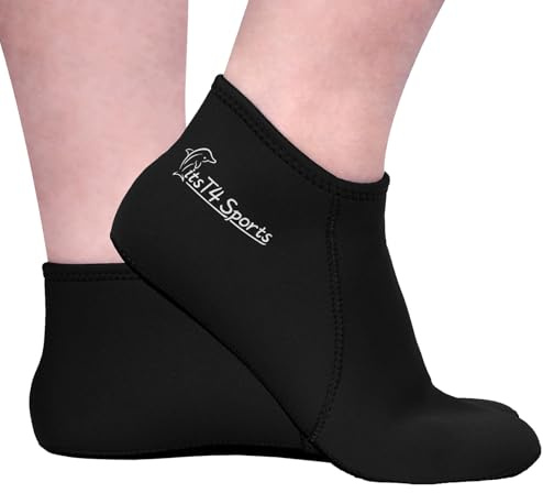 FitsT4,Calzini da acqua in neoprene, 3 mm, antiscivolo, per spiaggia, sport acquatici, nuoto, uomini, donne, muta subacquea, stivaletti perfetti per immersioni, surf, kayak, pallavolo, calcio