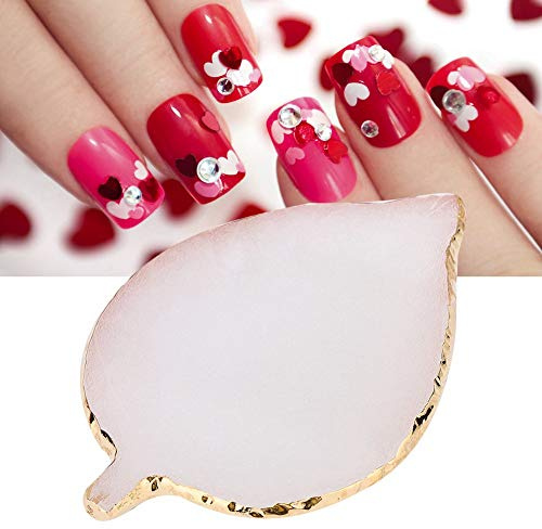 Palette d'art d'ongle Pierre de résine Palette d'art d'ongle Résine Nail Art Gel Vernis à ongles Palette de mélange de couleurs Conseils Support d'affichage Outil de manucure Outil(BLANC)