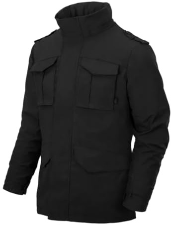Helikon-Tex Men's Covert M-65 Jacket (US, Alpha, Large, Regular, Regular, Black)