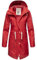 Navahoo Damen Übergangsjacke Regenmantel wasserdicht lang mit Kapuze Tropical Stormoo Red Gr. L