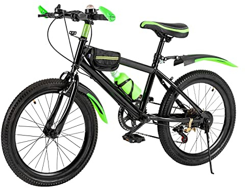 RibasuBB 20 Inch Mountain Bike for Kids, Double Brake Bicycle High Carbon Steel Kids' Bicycles for Boys Girls Ages 8-12 Year Old