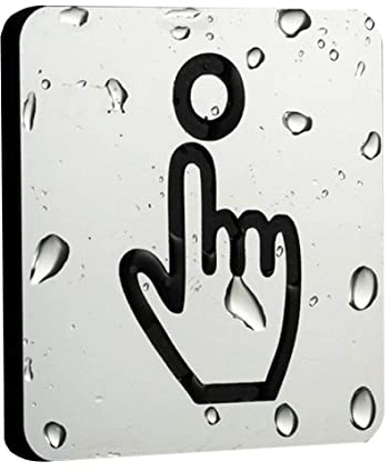 Wedhapy Veuillez sonner Le Panneau de Sonnette Autocollant en Acrylique pour Porte de Maison Jardin Plaque Murale Avis de Sonnette avec icône Veuillez sonner Le Panneau de Sonnette